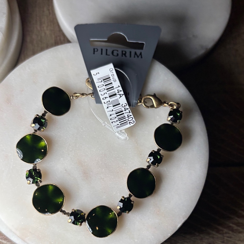 (#7) Pilgrim Dark Green Bracelet - Stylish Women's Accessory - Picture 5 of 5